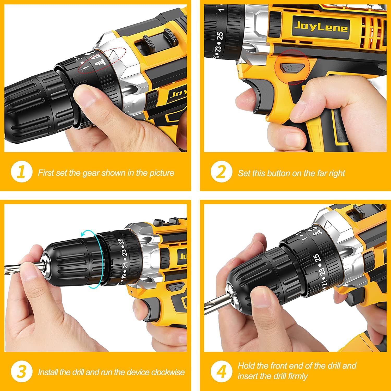 Jaylene 56-piece accessory kit included for diverse DIY projects.