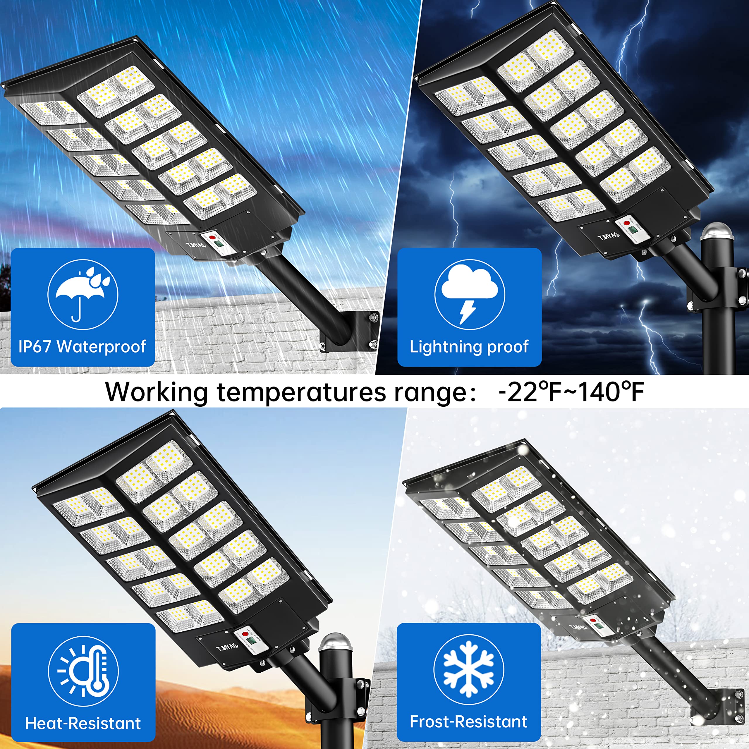 JAYNLT Y-5200W IP67 housing resists rain and dust.