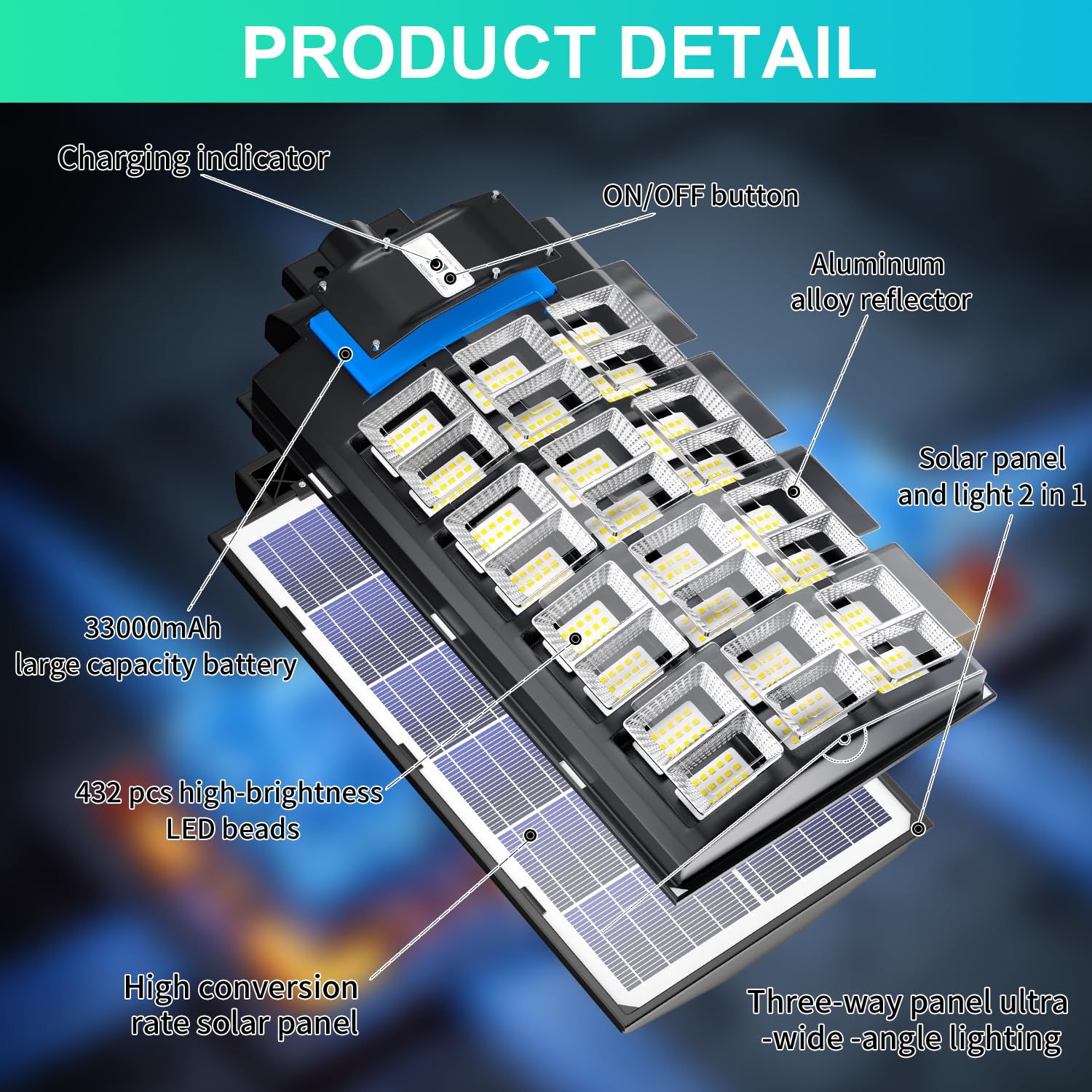 JAYNLT Y-6800W motion sensor activates brighter lighting on movement.