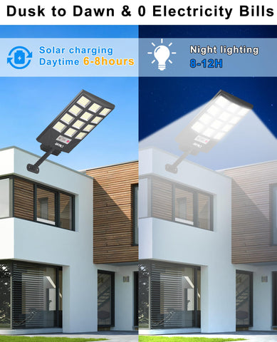 JAYNLT solar lights motion detection focuses light on entryways for added security.