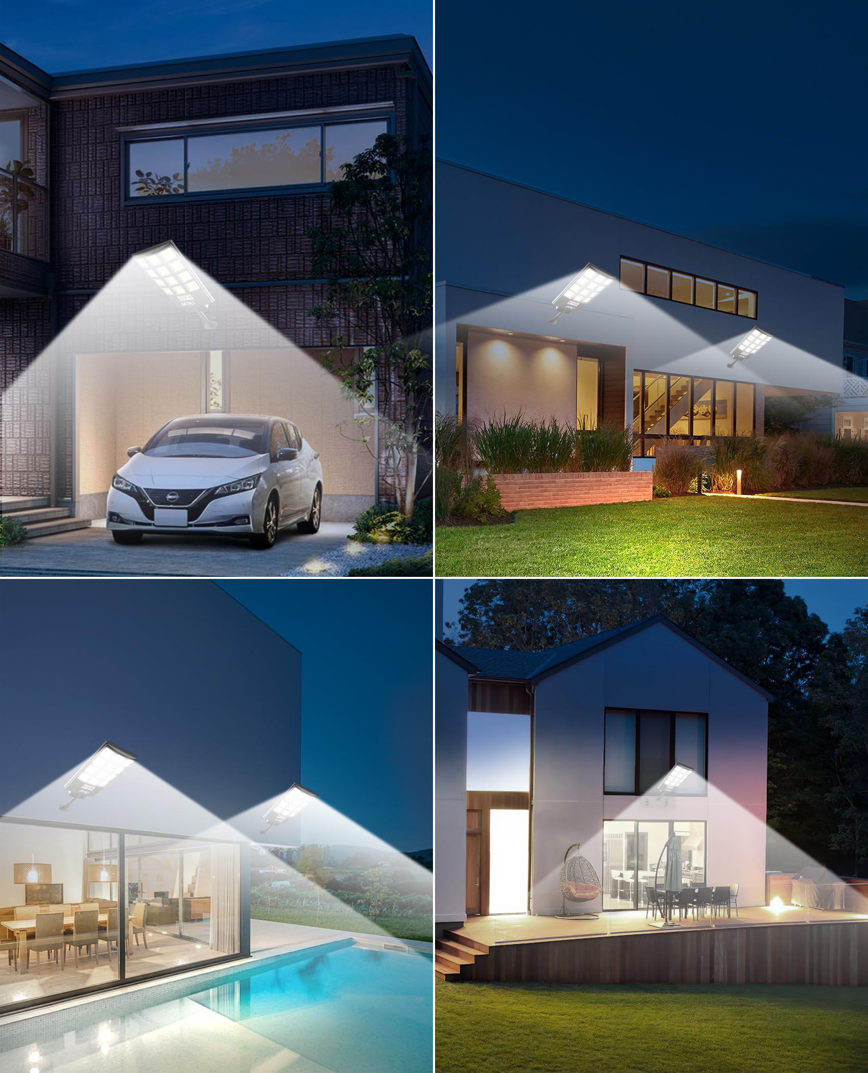 JAYNLT solar lights ideal for yards and driveways, brightening pathways.