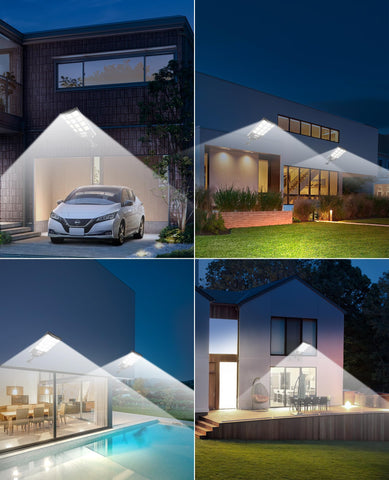 JAYNLT solar lights ideal for yards and driveways, brightening pathways.