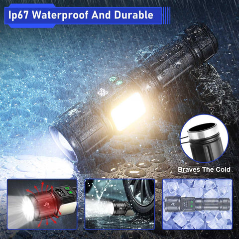JAY-PARK Flashlight aluminium body for durability and grip