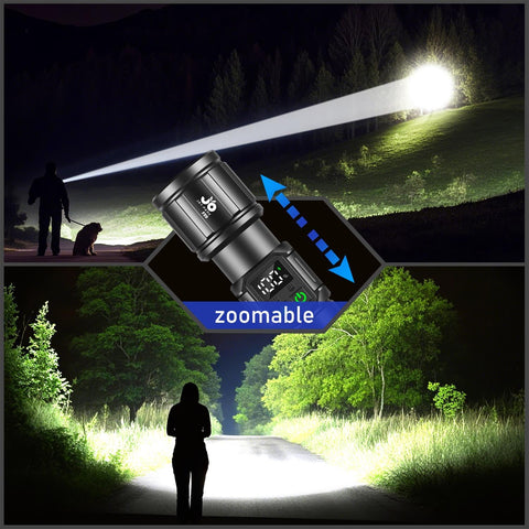 JAY-PARK Flashlight displaying nine modes for versatile lighting