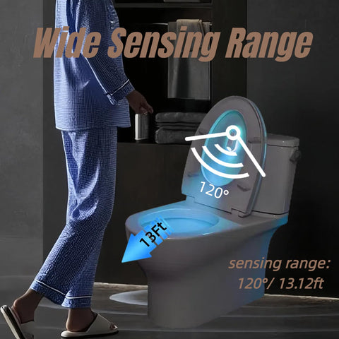 Jaypurling easy-install toilet light mounted for clean rim-free setup.