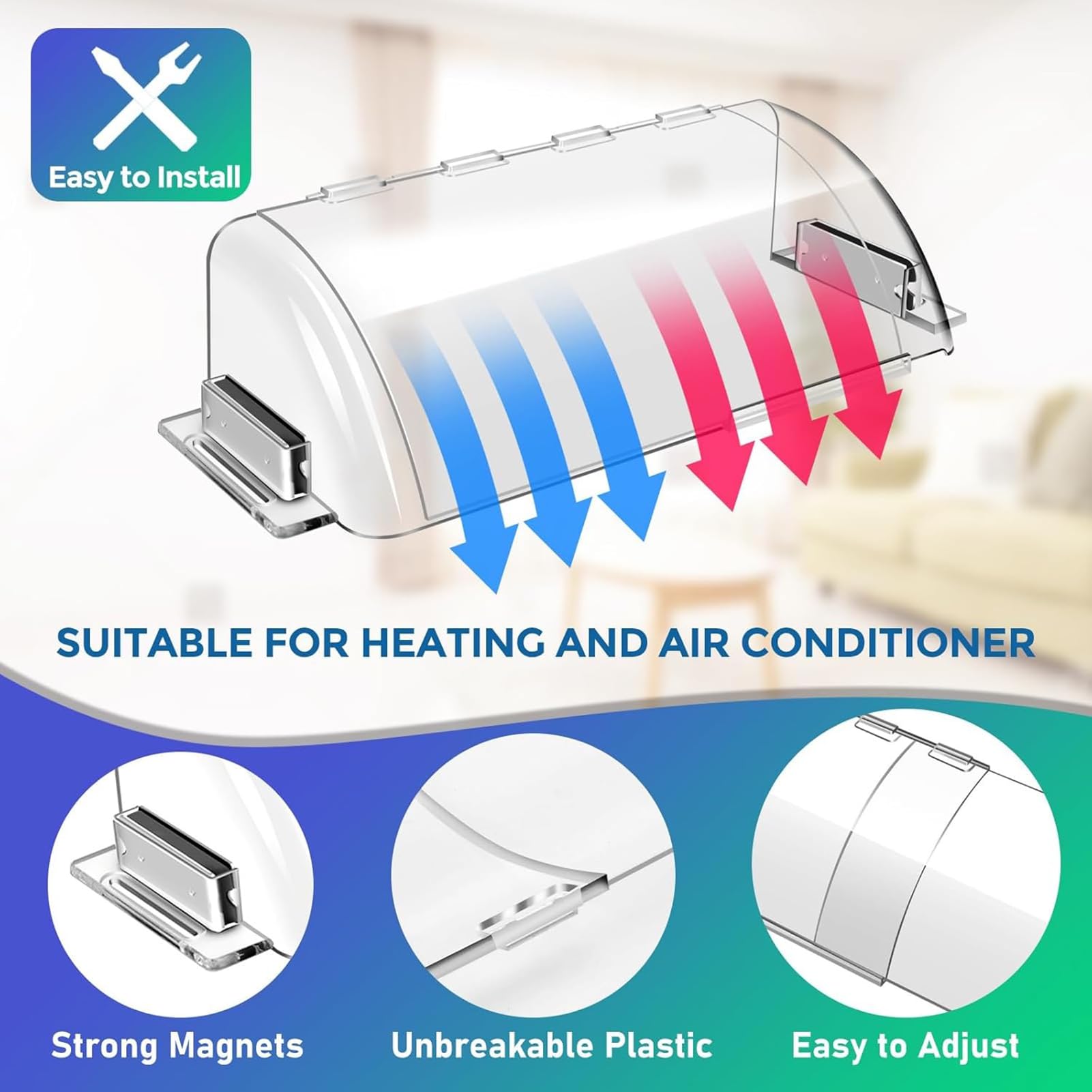Jazalz Air Vent Deflector easy installation without tools