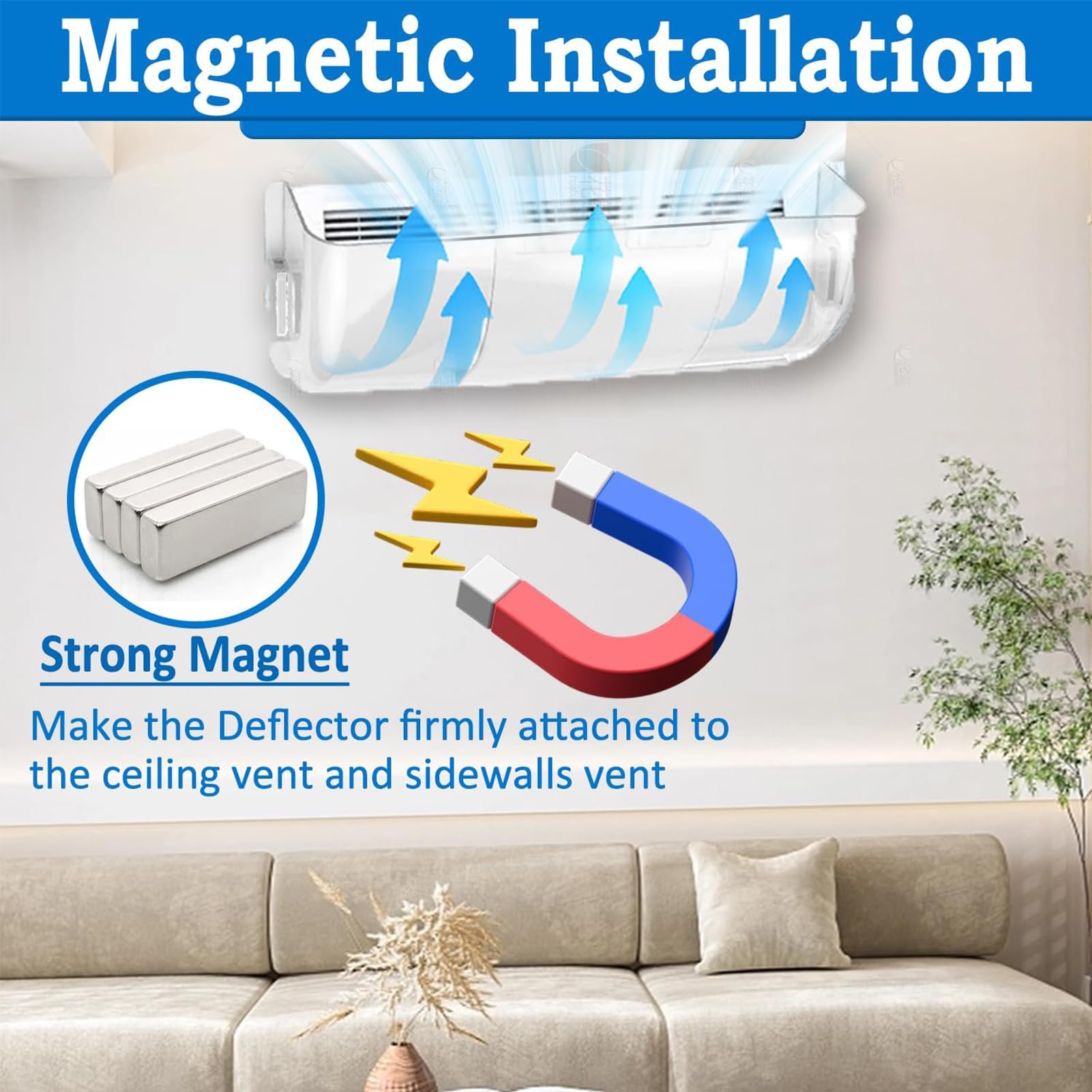 Jazalz Air Vent Deflector four-pack packaging for multiple rooms