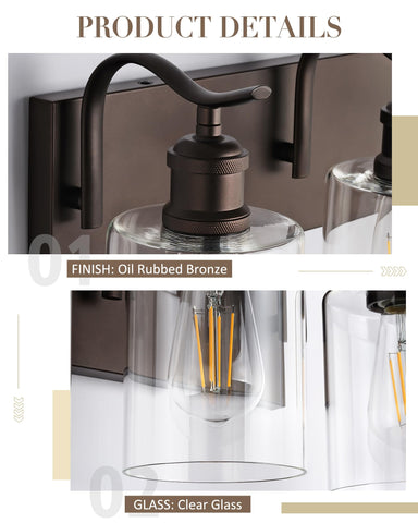 JAZAVA ZCVL01ORB compatible with dimmable bulbs for adjustable ambiance.