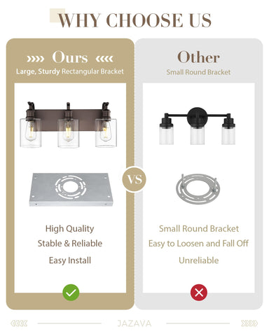 JAZAVA ZCVL01ORB-3 compatible with E26 LED bulbs for bright, efficient lighting.