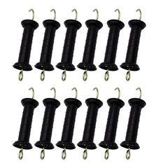 JBTOZIUY electric fence gate handle with spring, black, for smooth operation