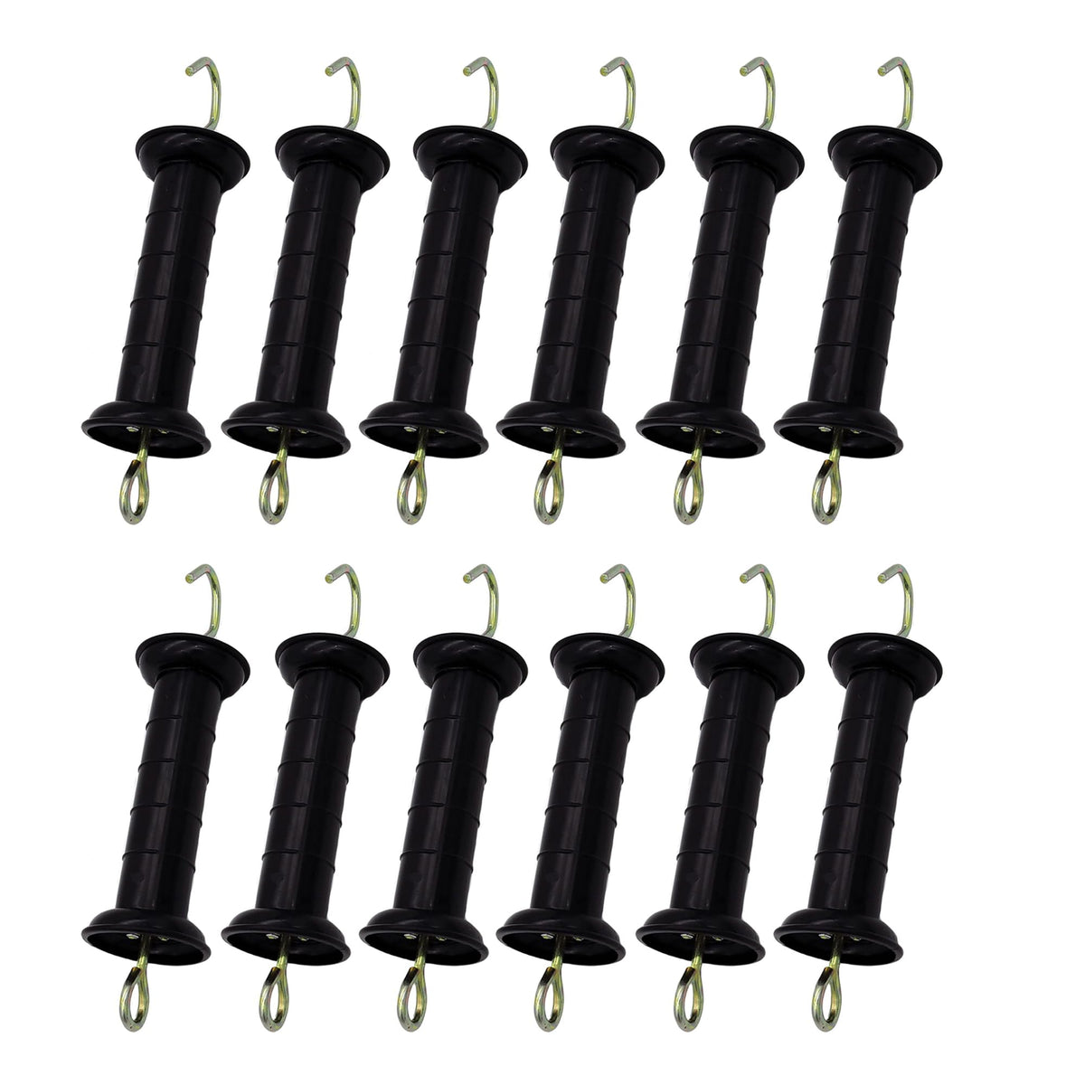 JBTOZIUY electric fence gate handle with spring, black, for smooth operation