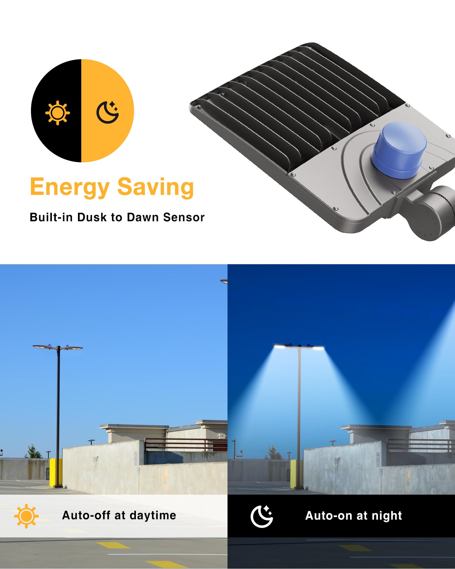 JC-LGL 200W LED parking lot light IP65 weatherproof design protects against elements