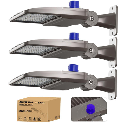 JC-LGL 200W LED parking lot light outdoors delivers bright, even illumination for large areas