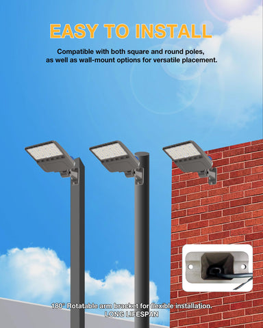 JC-LGL 200W LED parking lot light suitable for stadium and roadways illumination