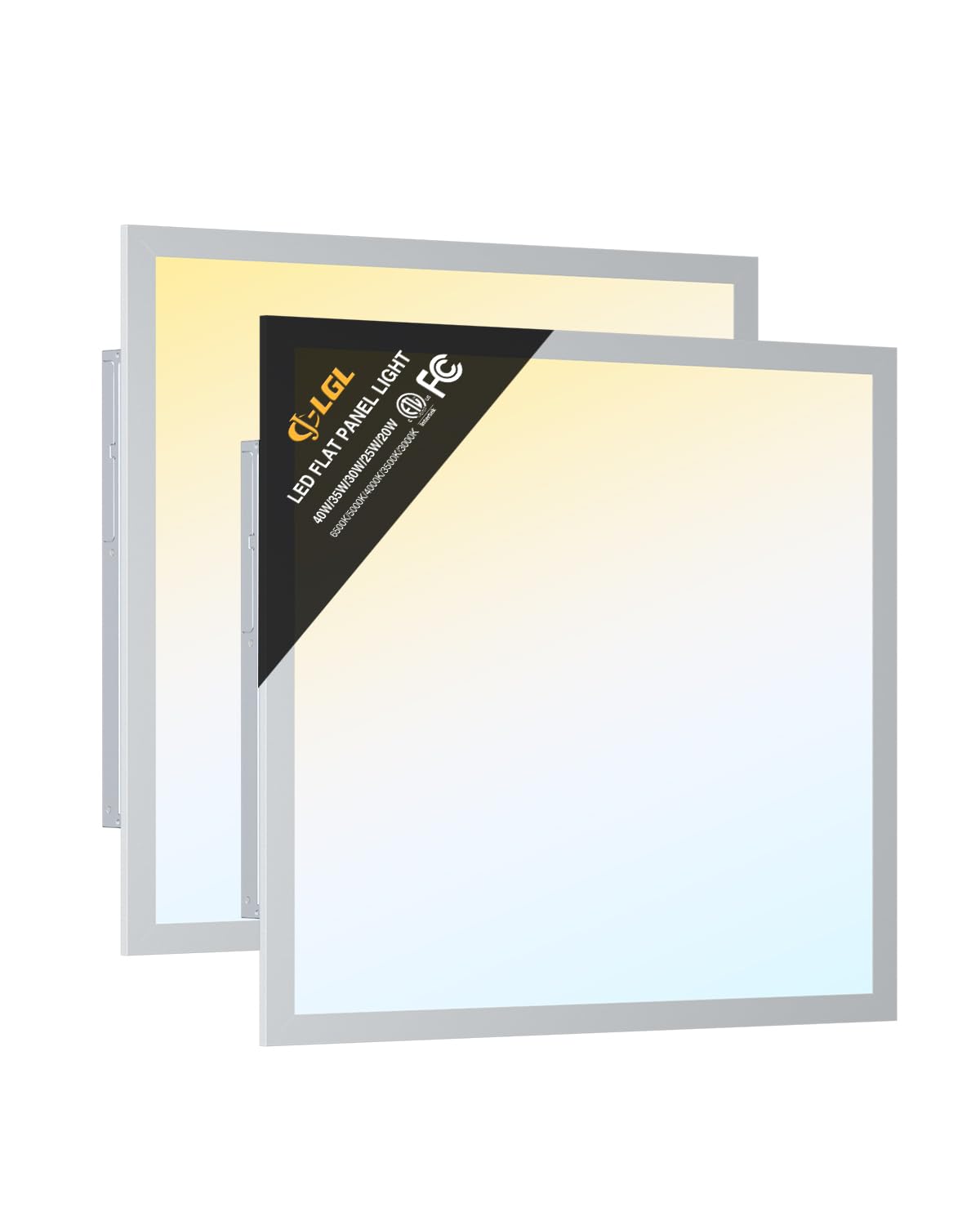 JC-LGL 2x2 LED Panel Light ceiling install shows even, flicker-free illumination for offices