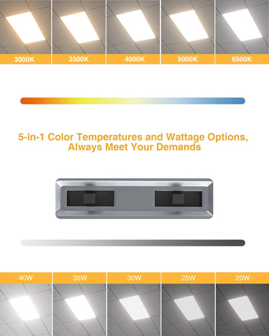 JC-LGL 2x2 LED Panel Light dimmable control demonstrates seamless 0-10V dimming