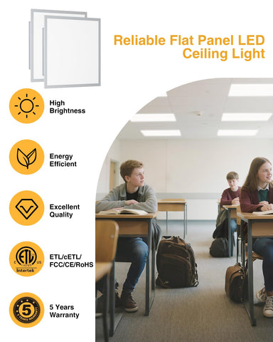 JC-LGL 2x2 LED Panel Light gym application showing bright, steady lighting