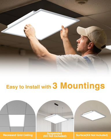 JC-LGL 2x2 LED Panel Light wide illumination ideal for classrooms and offices