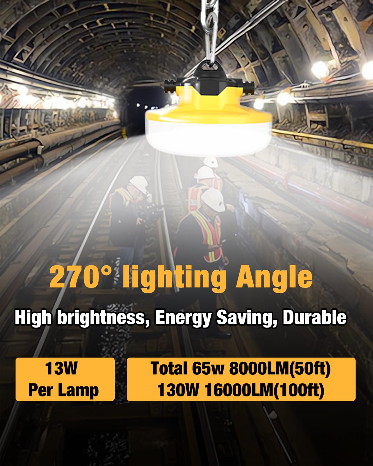 JC-LGL 5000K daylight output illuminates tasks with crisp, natural tones.