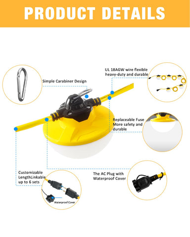 JC-LGL light with hook top enables quick, tool-free hanging