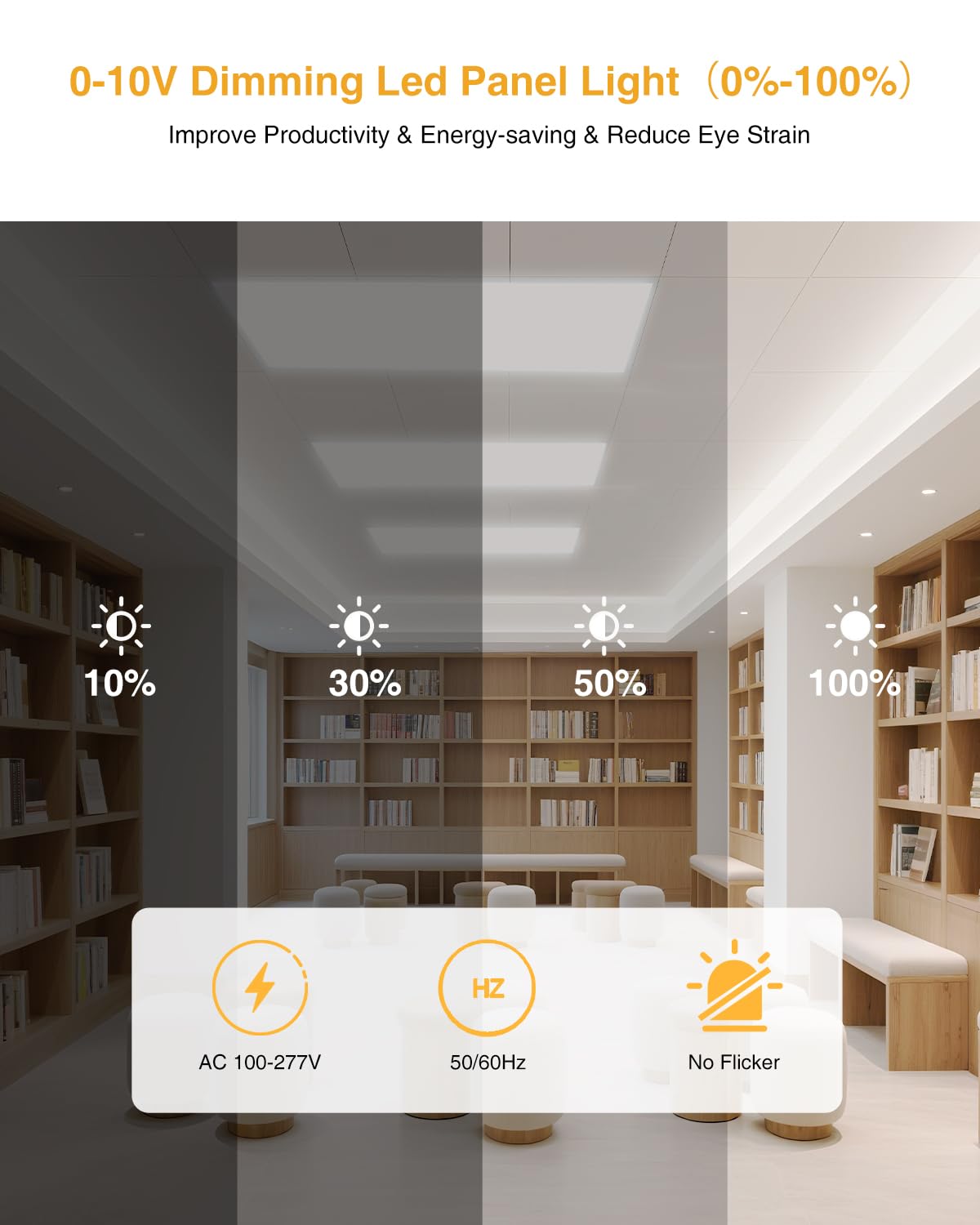 JC-LGL LED 2x4 panel color temperature range clearly displayed.