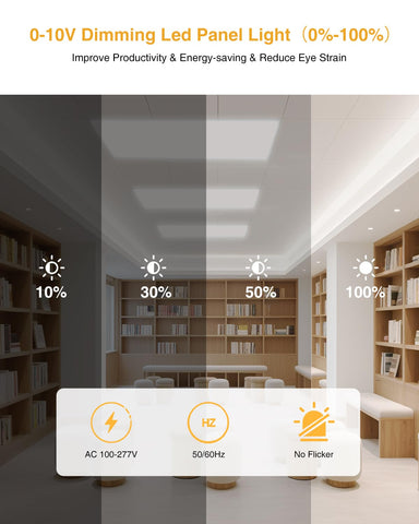 JC-LGL LED 2x4 panel color temperature range clearly displayed.
