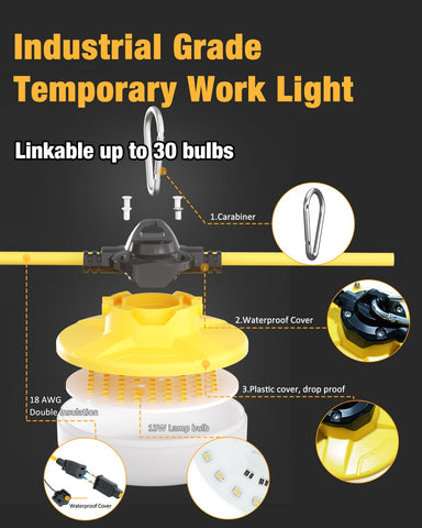 JC-LGL linkable lights connect to cover larger areas efficiently.