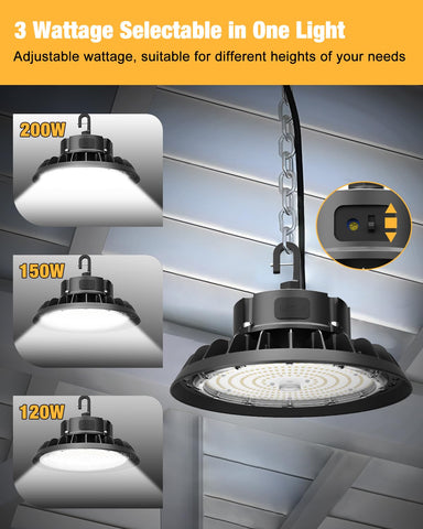 JC-LGL UFO LED high bay light with 0-10V dimming for adjustable brightness