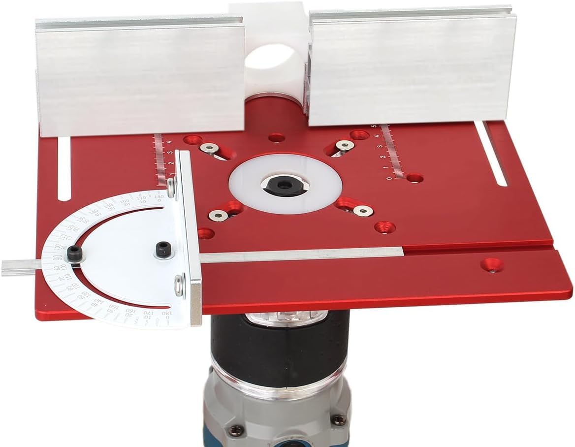JCFANTS multifunction trimming table with miter gauge for accurate cuts and layout.