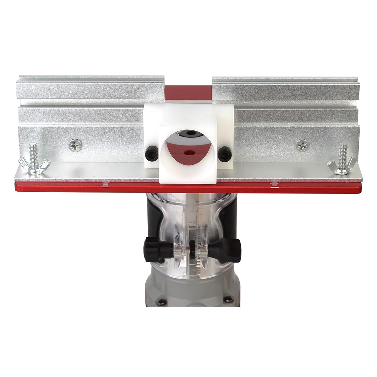 JCFANTS red router table kit offers durable, portable woodworking support.