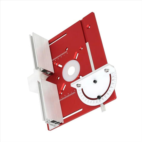 JCFANTS router fence and miter gauge provide stable guidance for clean bevels.