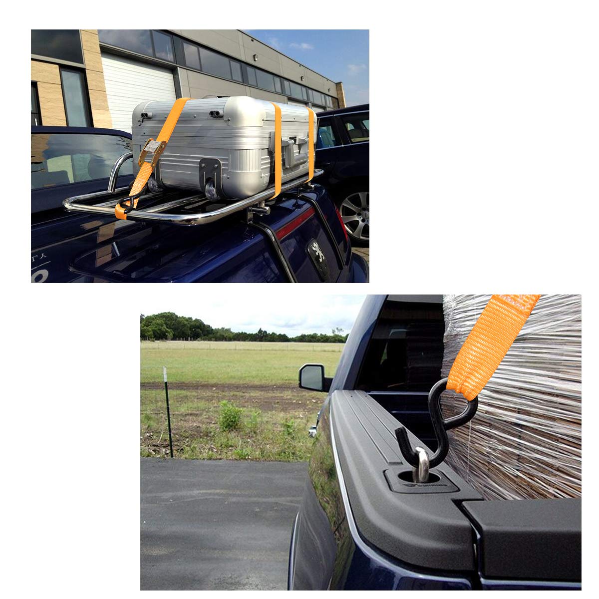 JCHL 4-pack tie-down straps for versatile cargo securing needs