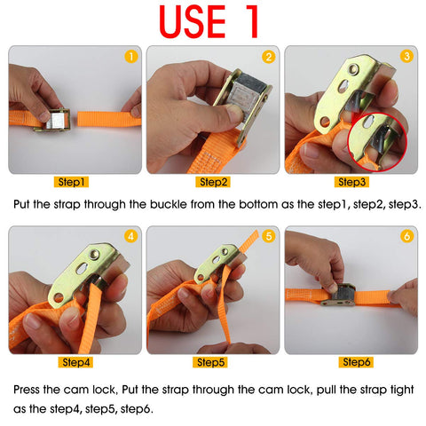 JCHL Ratchet Tie-Down Strap 1in x 20ft stabilizing cargo during transit