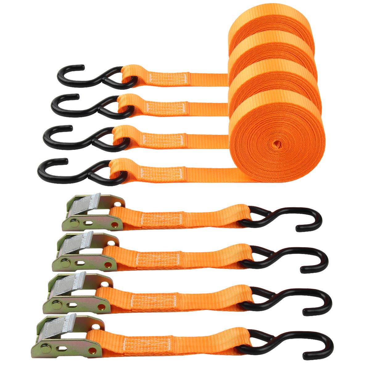 JCHL Tie-Down Cam Strap 1in x 20ft securing luggage on a roof rack
