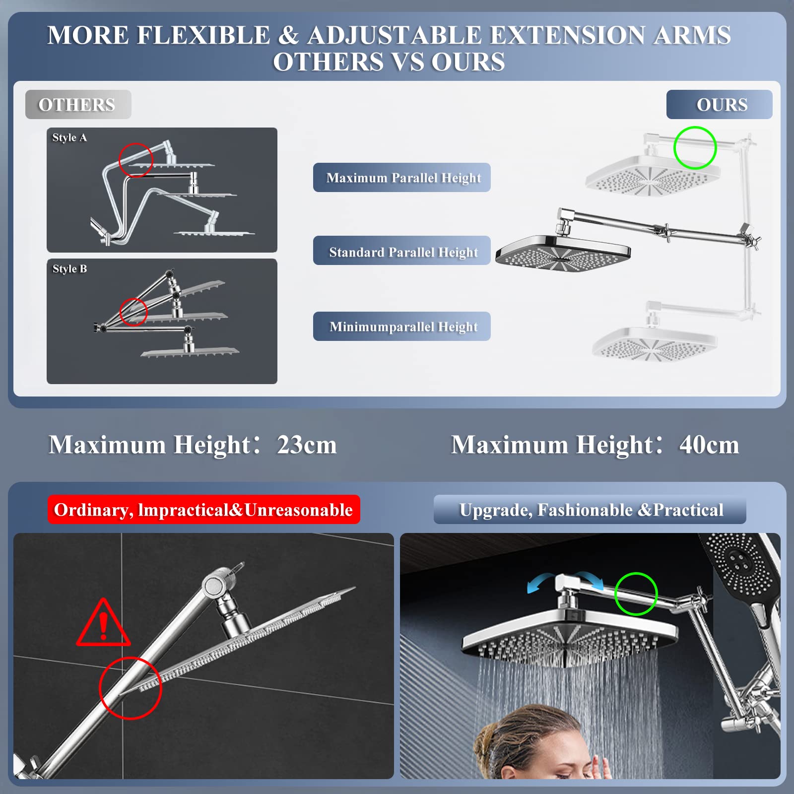 Jcrob 3-way diverter enables seamless rain, handheld, or combined modes