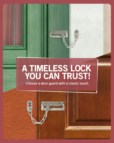 Child-safety design of JD Jack N'Drill door chain lock keeps kids safe.