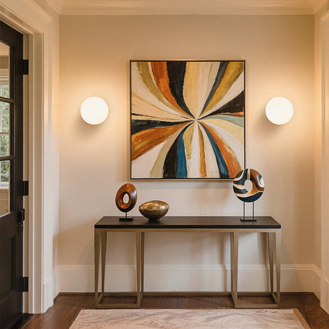 JDCQKHA frosted glass shade protects eyes with soft lighting