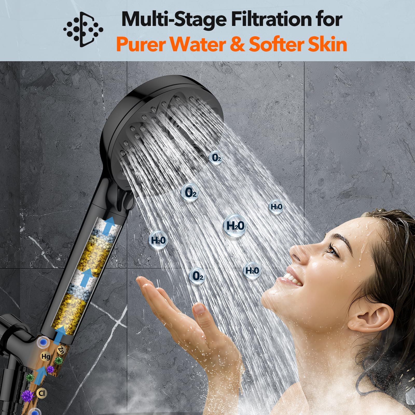 JDO air-induction high-pressure design delivering strong flow under low water pressure.