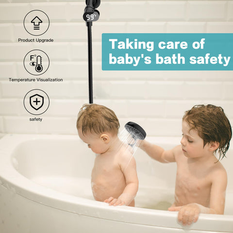 JDO handheld with hose provides flexible reach for baths, pets, or mobility-assisted showers.