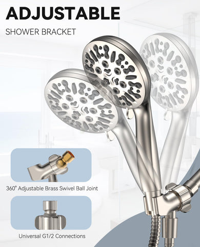JDO 71-inch hose offers great reach for baths and cleaning tasks.