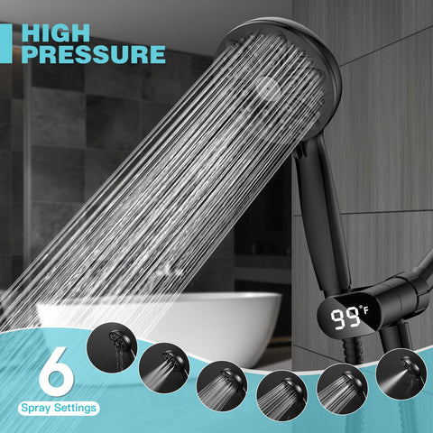 JDO shower head six modes offer different spray patterns for tailored cleansing.