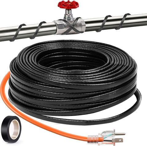JDZKOMKE 24ft pipe-heating cable installation for reliable pipe protection