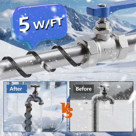 JDZKOMKE 5W/ft freeze protection cable for exposed pipes