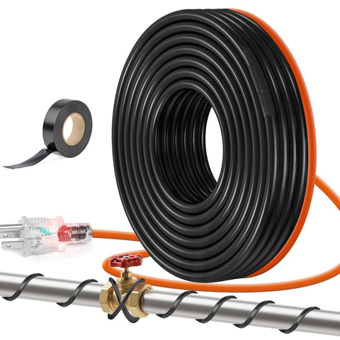 JDZKOMKE pipe heating cable for outdoor installation protects water pipes from freezing