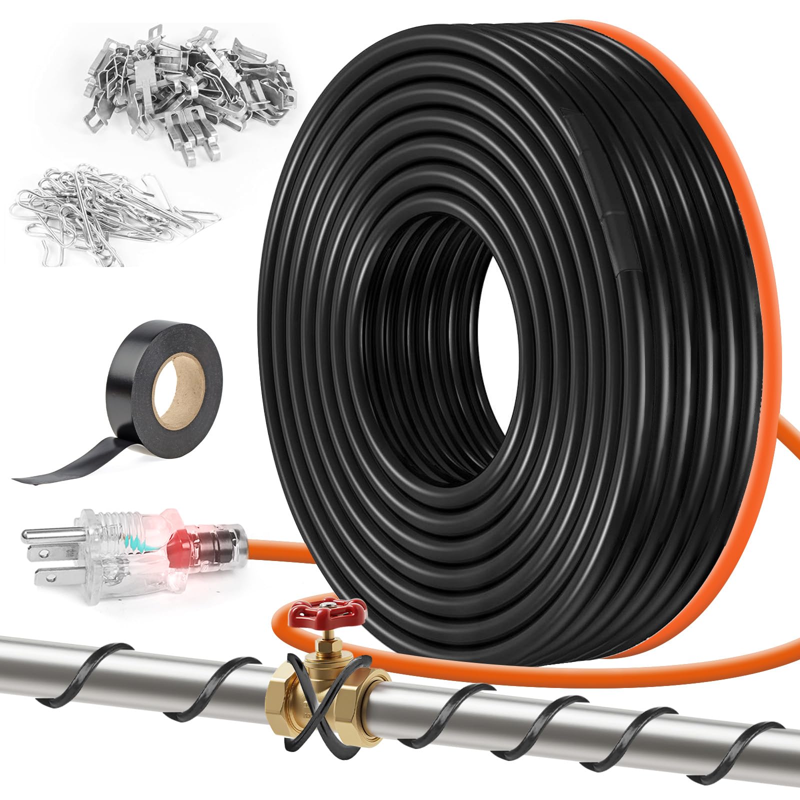 JDZKOMKE pipe heat tape with copper core for uniform heating of water pipes