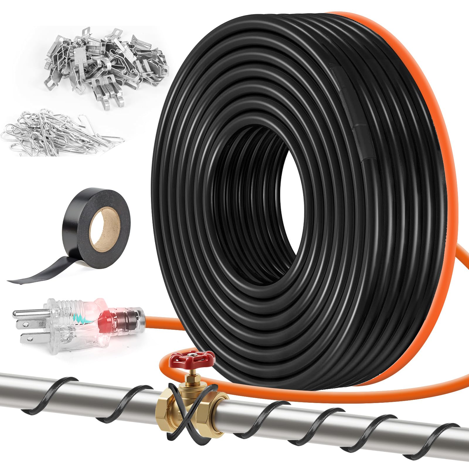 JDZKOMKE pipe heating cable copper core provides uniform warmth for reliable freezing protection