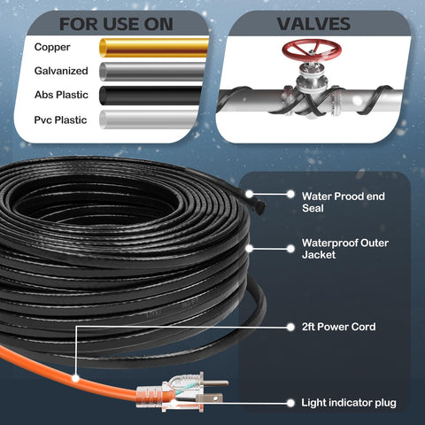 JDZKOMKE pure copper core provides uniform heat along the pipe