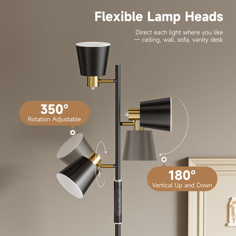 Jeagop LED Tree Floor Lamp uses eye-care soft light for comfortable reading.