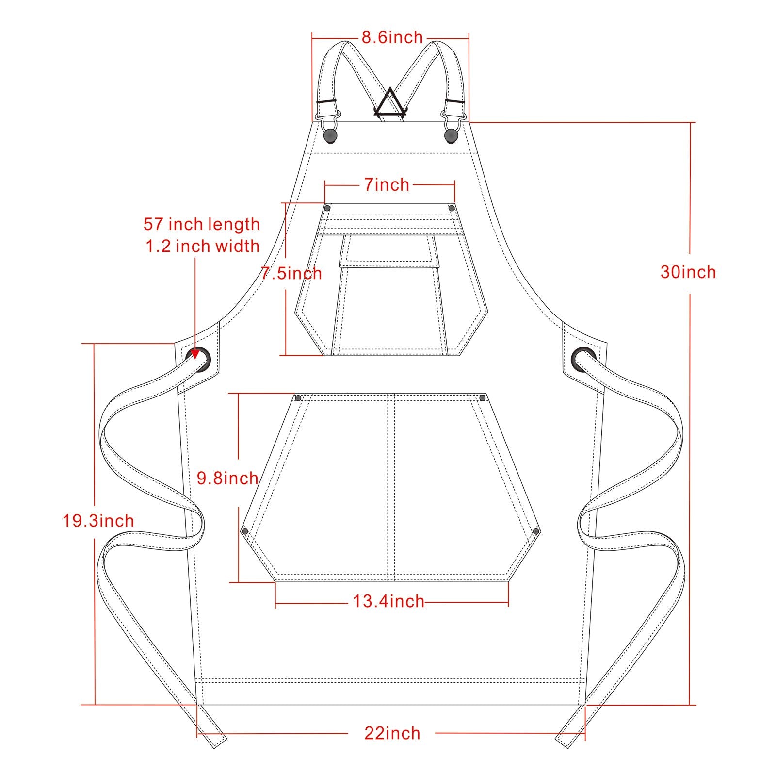Jeanerlor apron double-layer grommets resist wear in busy environments