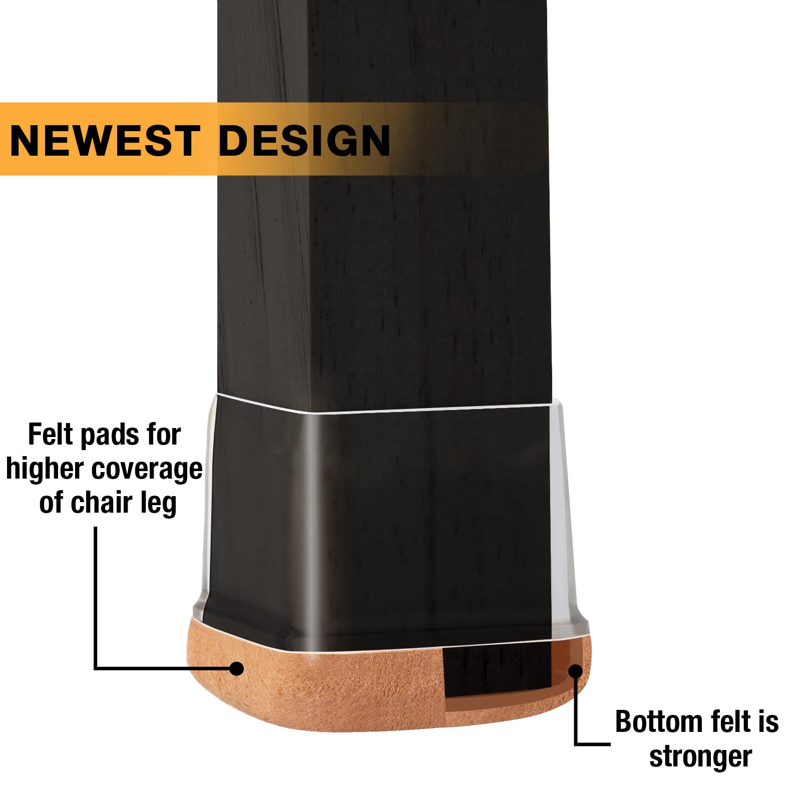 Jeaoouu square-foot protectors fit multiple shapes and legs